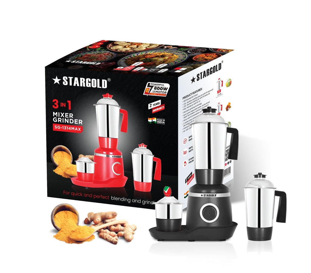 خلاطة استار جولد 800واط 3*3Star Gold Blender 800W 1 in 1