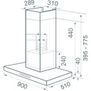 COOKER HOOD 65DB هواء مفرغه 90*60