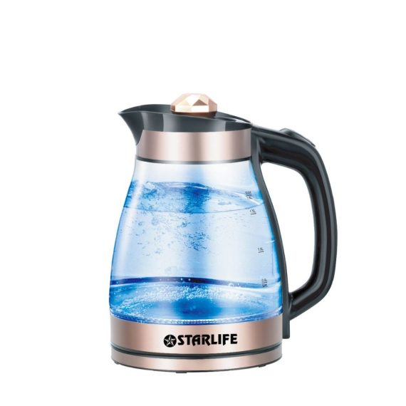 غلاية ماء زجاجيه استار لايف 1.8لتر 1500واط GLASS KETTLE1.8L 1500W