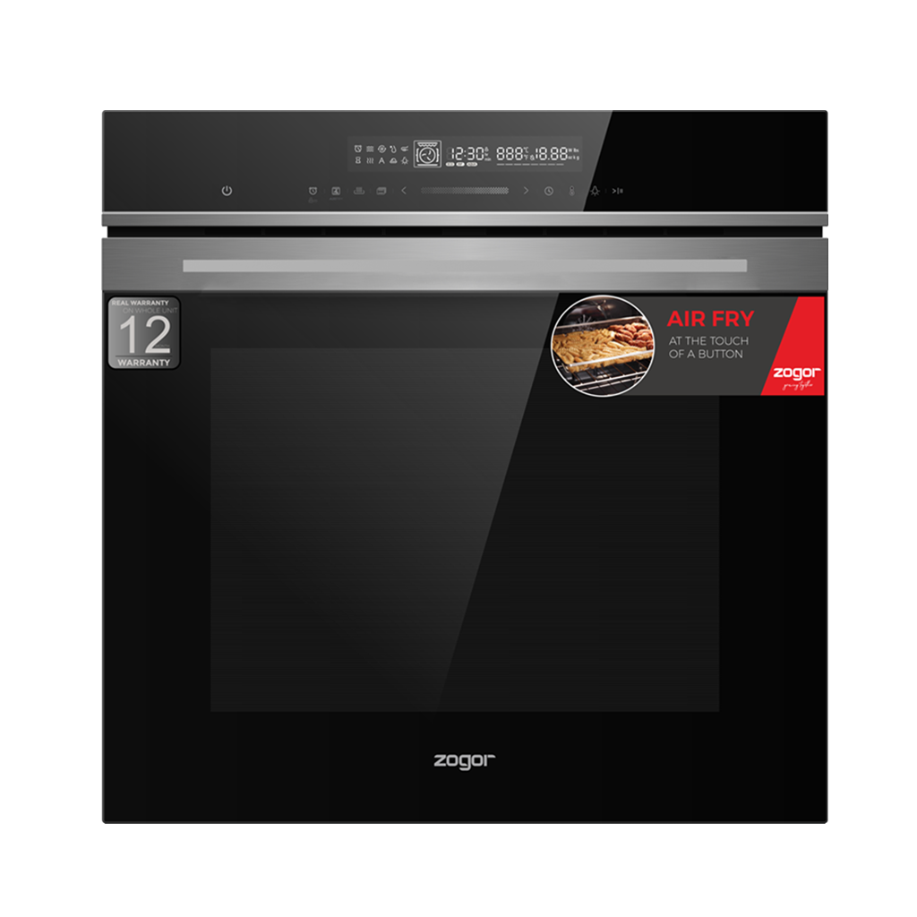  BUILT -IN GAS OVEN ZOGOR81L فرن لون اسود مع وجود مروحه داخلية