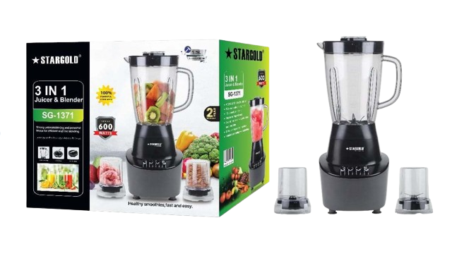 خلاط  من استار جولد  600W SG 3IN1 BLENDER MACHINE