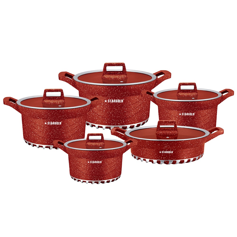     طقم اواني طهي من الرخام 10قطع 10PCS COOKER SET