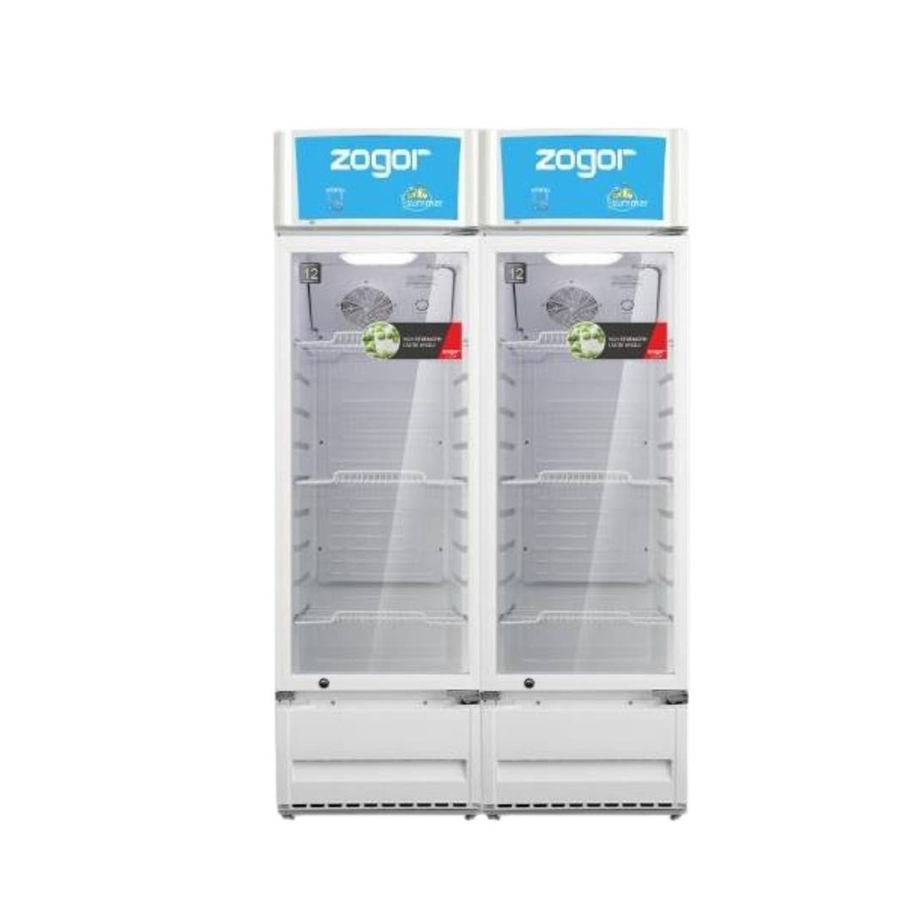   SHOW REFRIGERATOR CASE FROM ZOGOR COOLER WHITE 720L ثلاجة عرض من زوجو33ر لون ابيض 316 لتر 