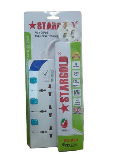 [SG-853] وصلة كهربائية استار جولد 5متر WAY-EXTENSION STARGOLD5M