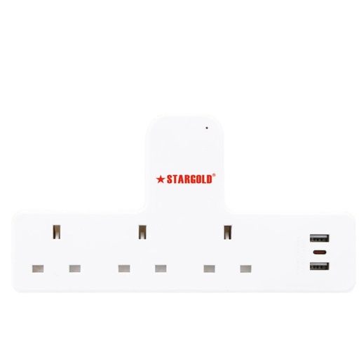 [SG-657U] محول كهربائي 13امبير مع SG 2WAY MULTI SOCKET USB  WITH 