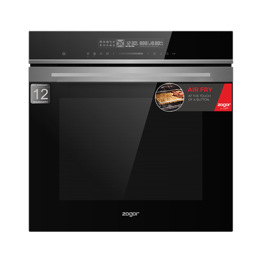 [BOZ72BAF]  BUILT -IN GAS OVEN ZOGOR81L فرن لون اسود مع وجود مروحه داخلية